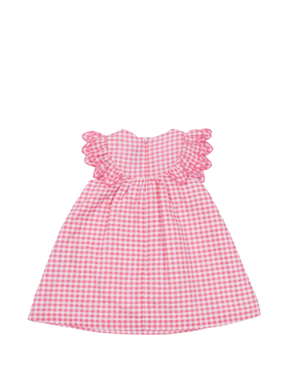 Tartine Et Chocolat Gesmockte jurk met gingham ruit Roze