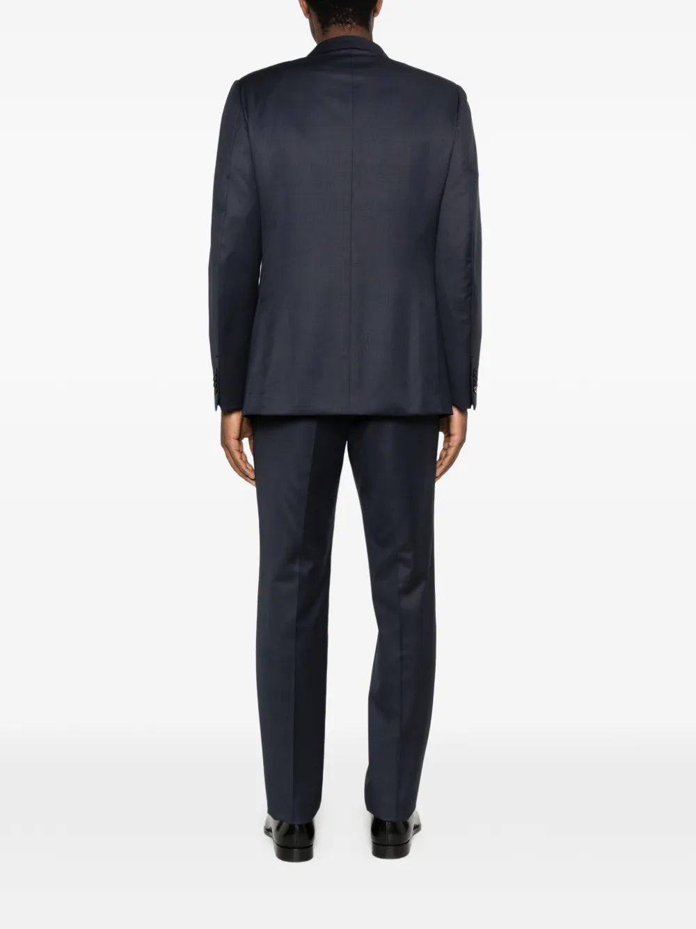 Zegna Wollen pak met enkele rij knopen Blauw