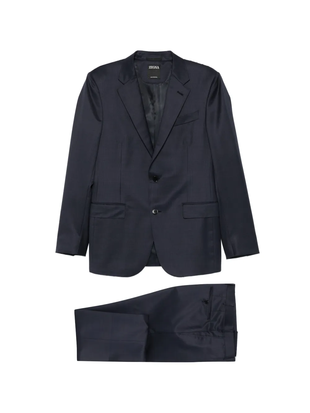 Zegna single-breasted wool suit - Blu