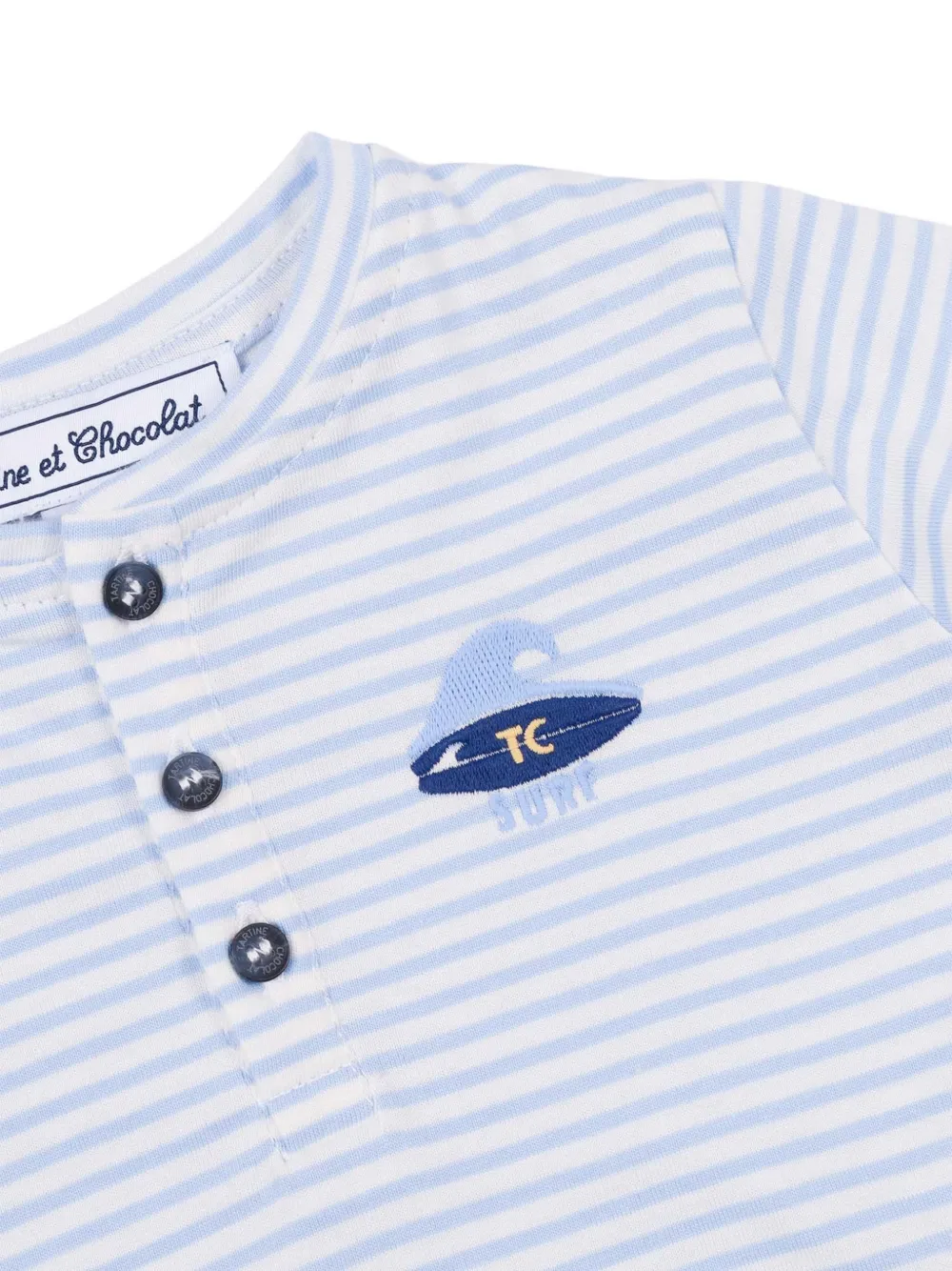 Tartine Et Chocolat Gestreept T-shirt Blauw