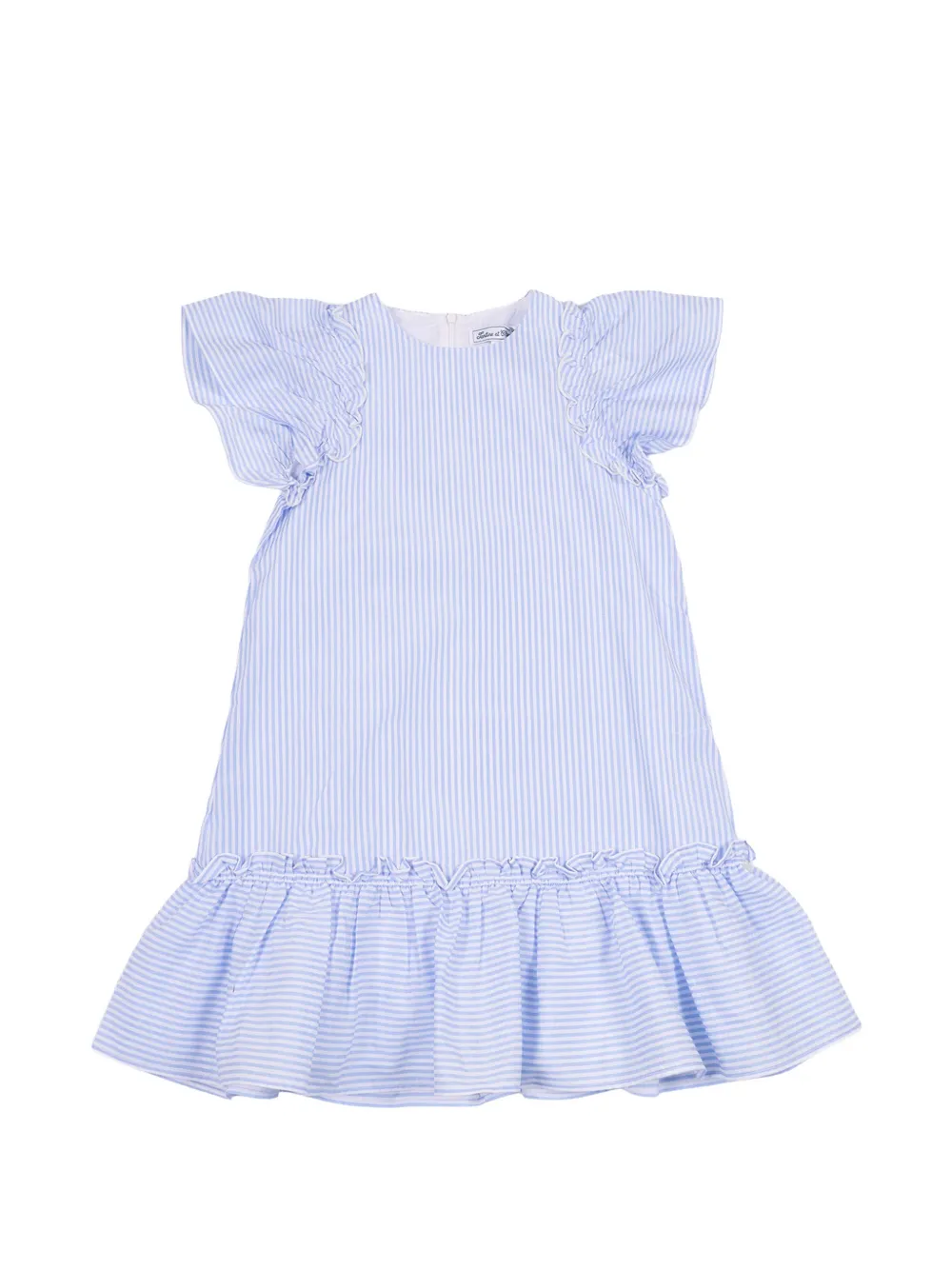 Tartine Et Chocolat striped ruffled-sleeve dress - Blau