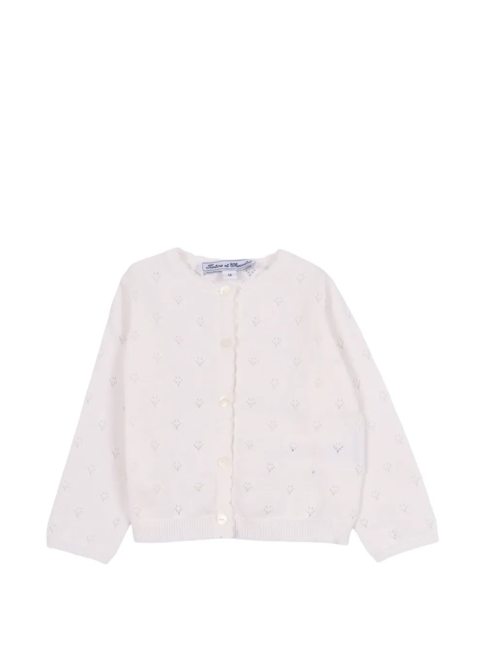Tartine Et Chocolat pointelle-knit cardigan - Weiß