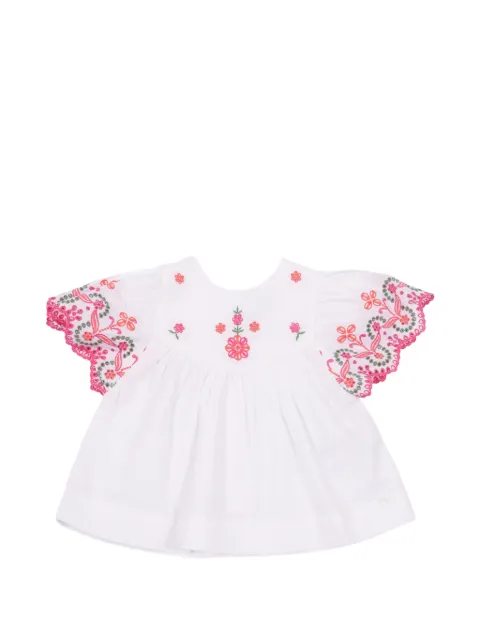 Tartine Et Chocolat floral-embroidered shorts set