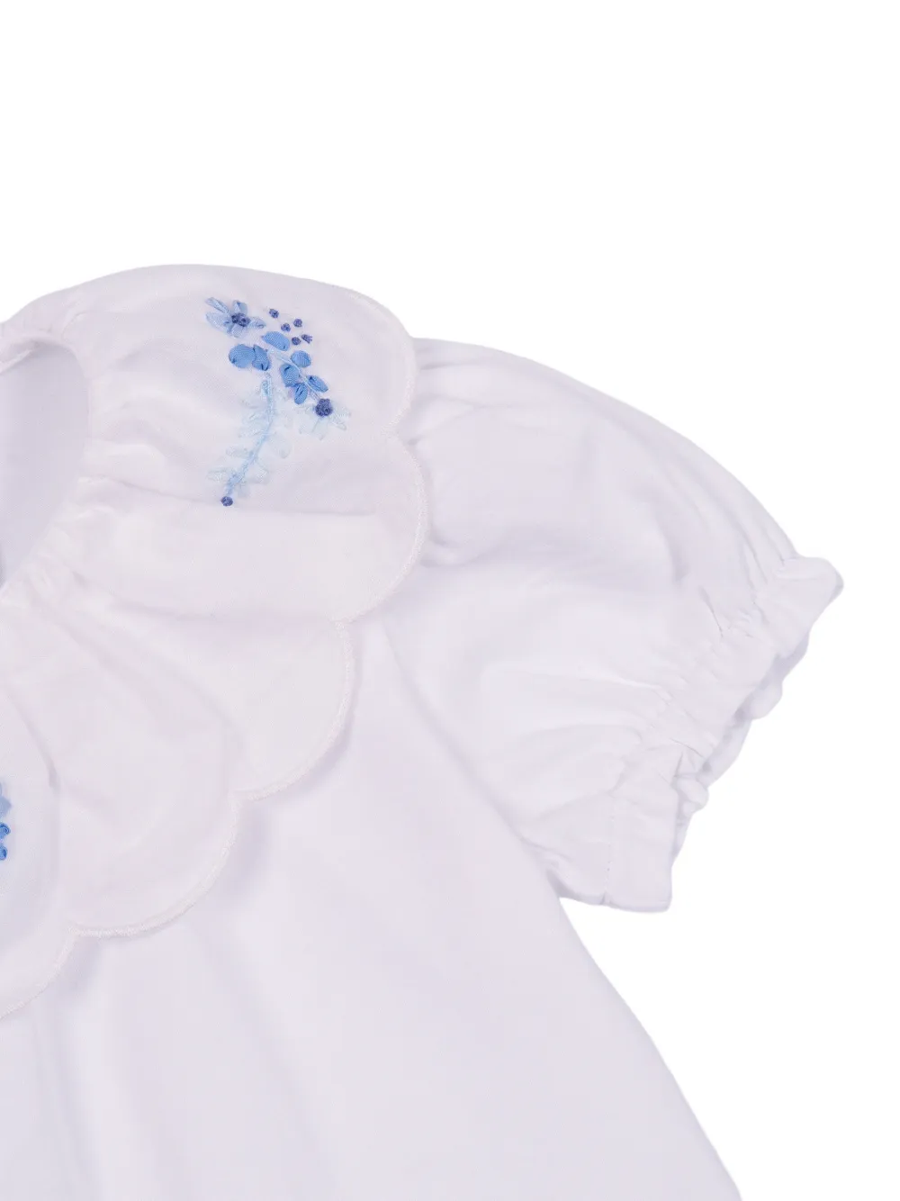 Tartine Et Chocolat T-shirt met gewelfde kraag en borduurwerk Wit