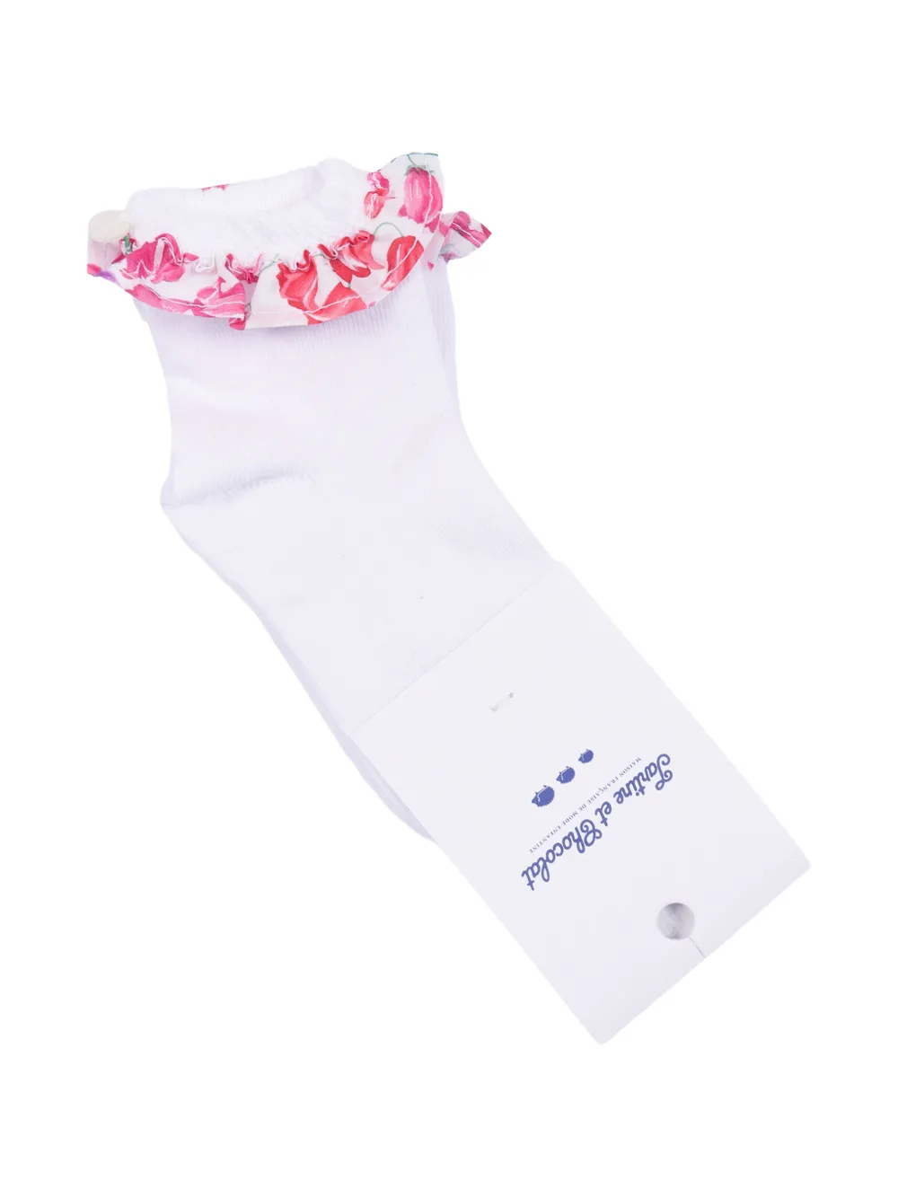 Tartine Et Chocolat floral-print ruffled socks - Bianco