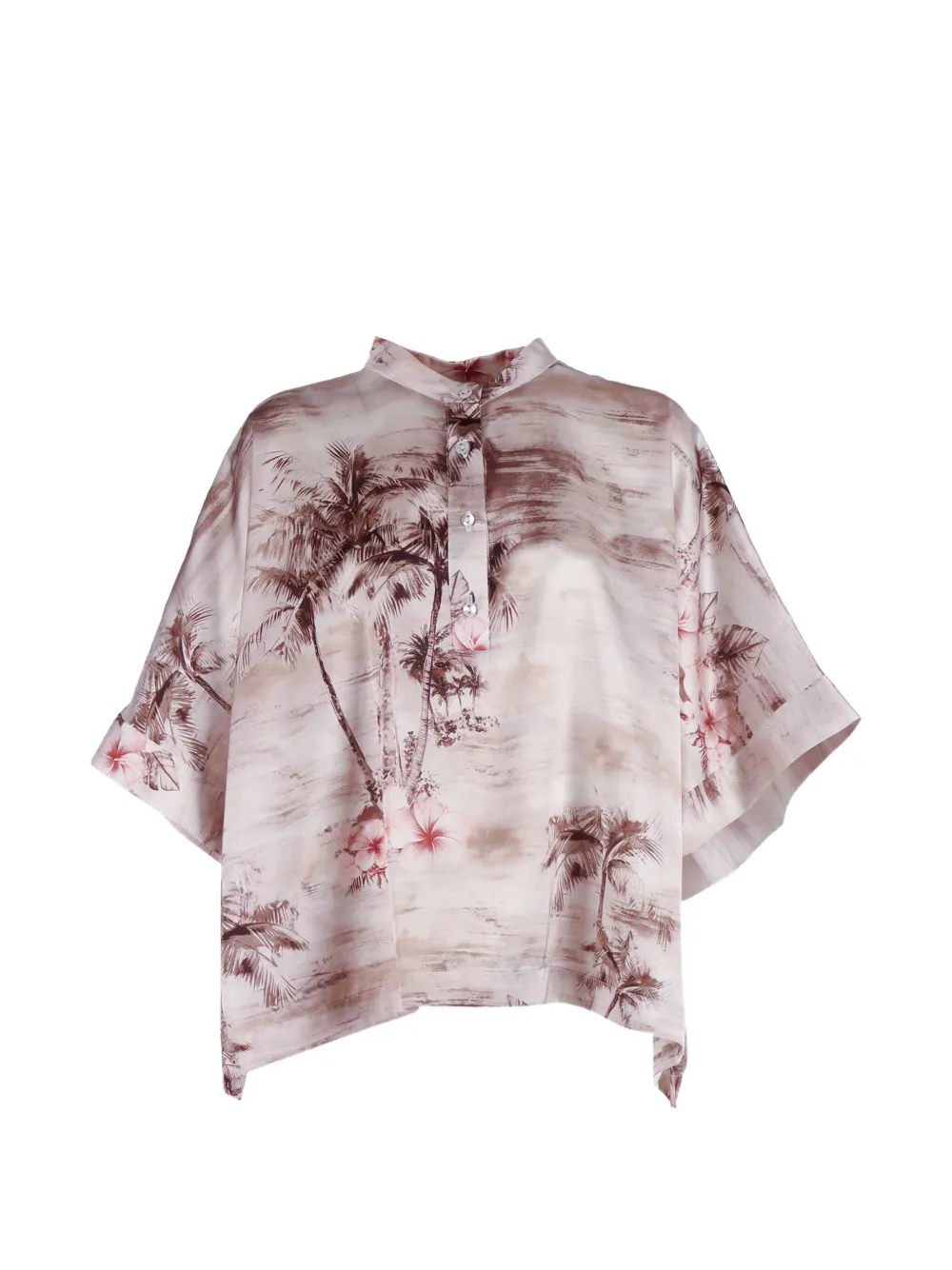 Shirtaporter palm-tree print blouse - Toni neutri
