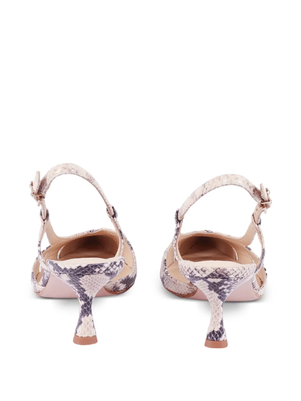 Sergio Levantesi Edda slingback pumps met uitgesneden details Beige