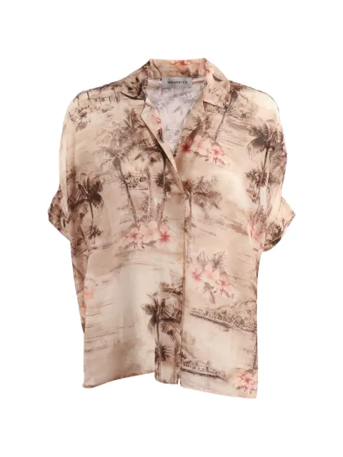 Shirtaporter tropical-print voile jacket