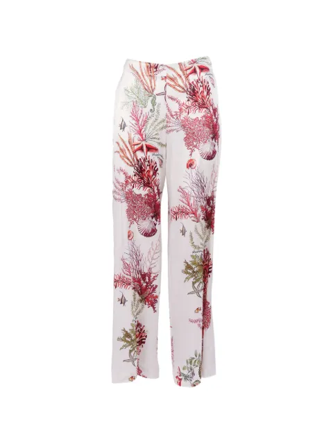 Shirtaporter floral-print palazzo trousers