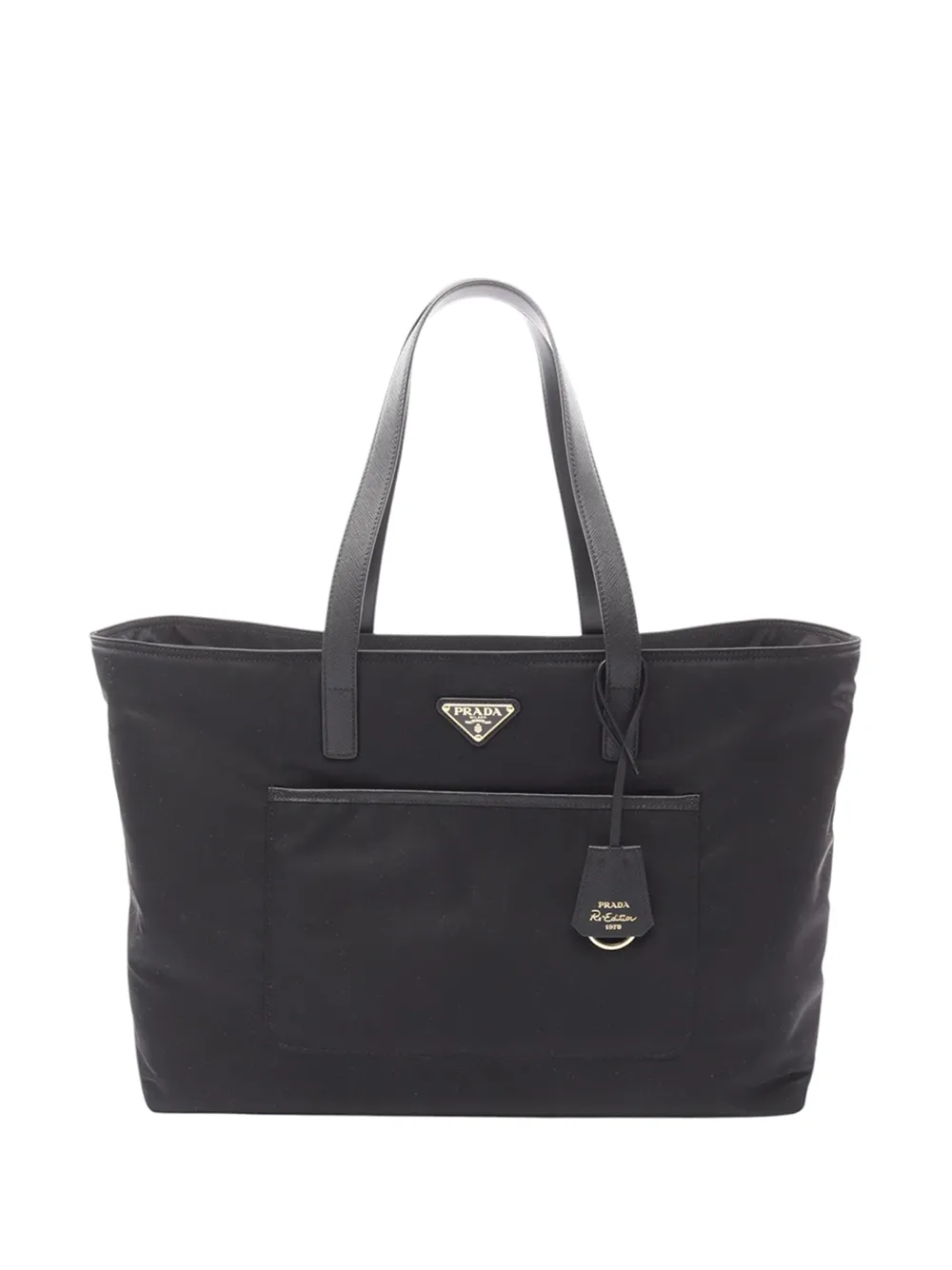 Prada Pre-Owned 2013-2026 Saffiano Trimmed Re Edition 1978 tote bag - Black