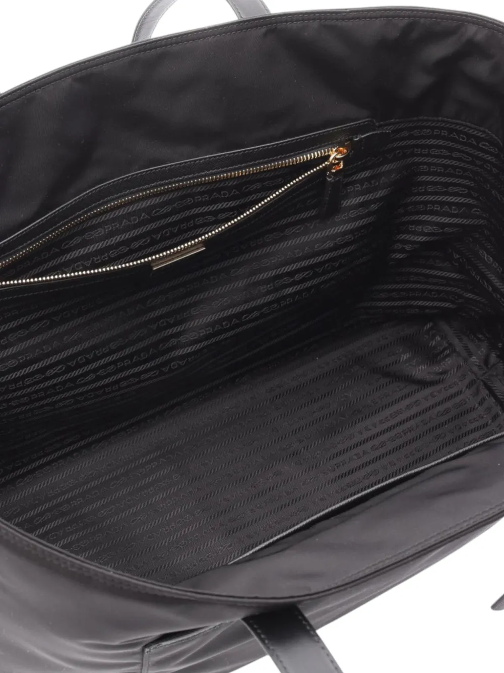Prada Pre-owned 2013-2026 Saffiano Trimmed Re Edition 1978 Tote Bag in Black, view 4