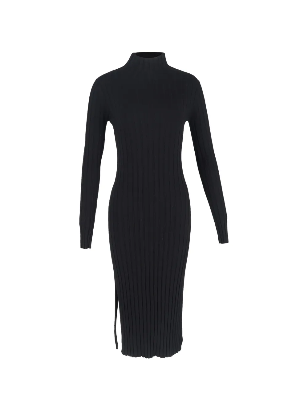 Theory ribbed turtleneck midi dress - Nero
