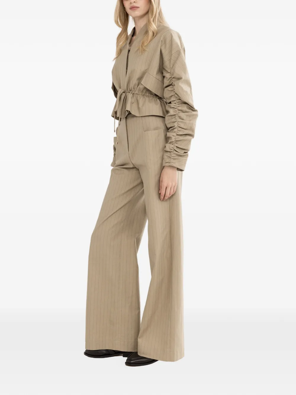 Nissa Pinstripe Trousers - Neutrals 
