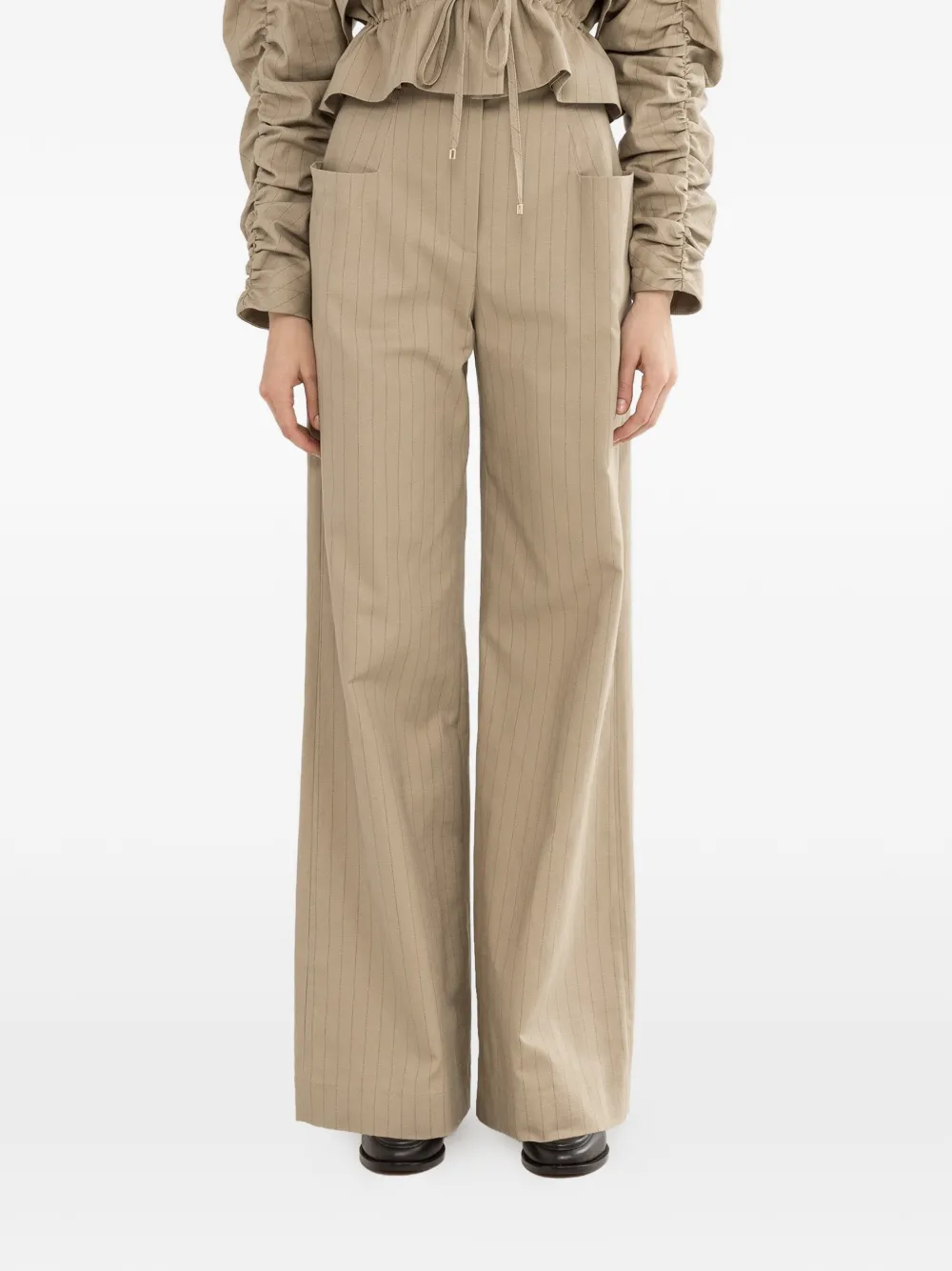 NISSA pinstripe trousers - Toni neutri