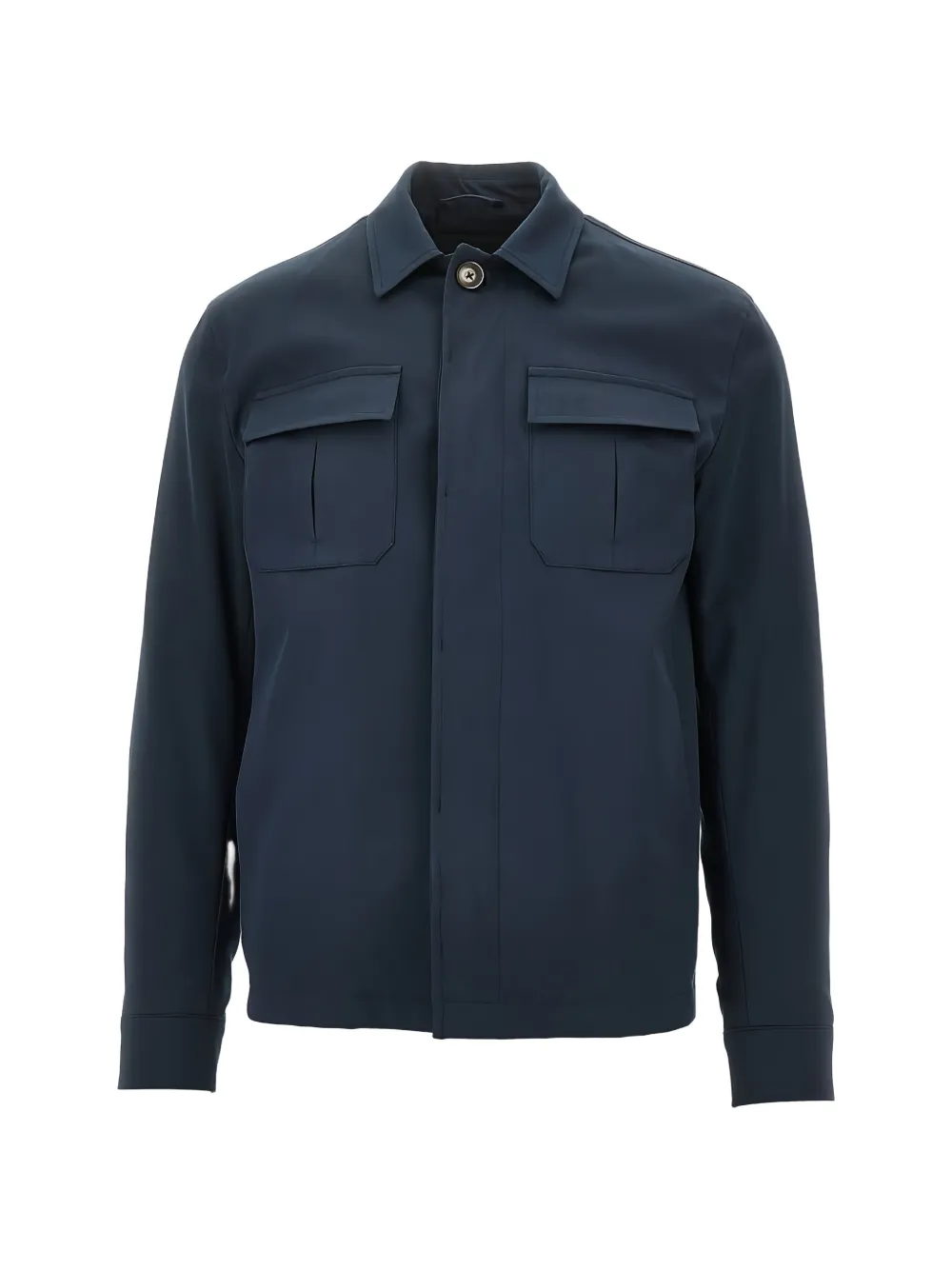 Herno button flap pocket overshirt - Blu