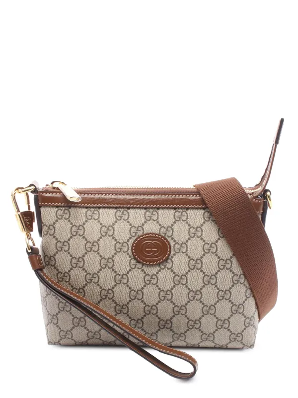 Gucci Pre-owned 2016-2026 GG Supreme Crossbody Bag in Brown