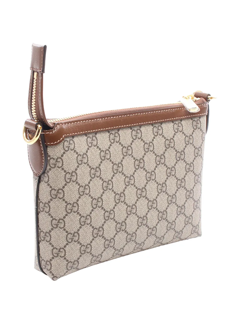 Gucci Pre-owned 2016-2026 GG Supreme Crossbody Bag in Brown, view 3