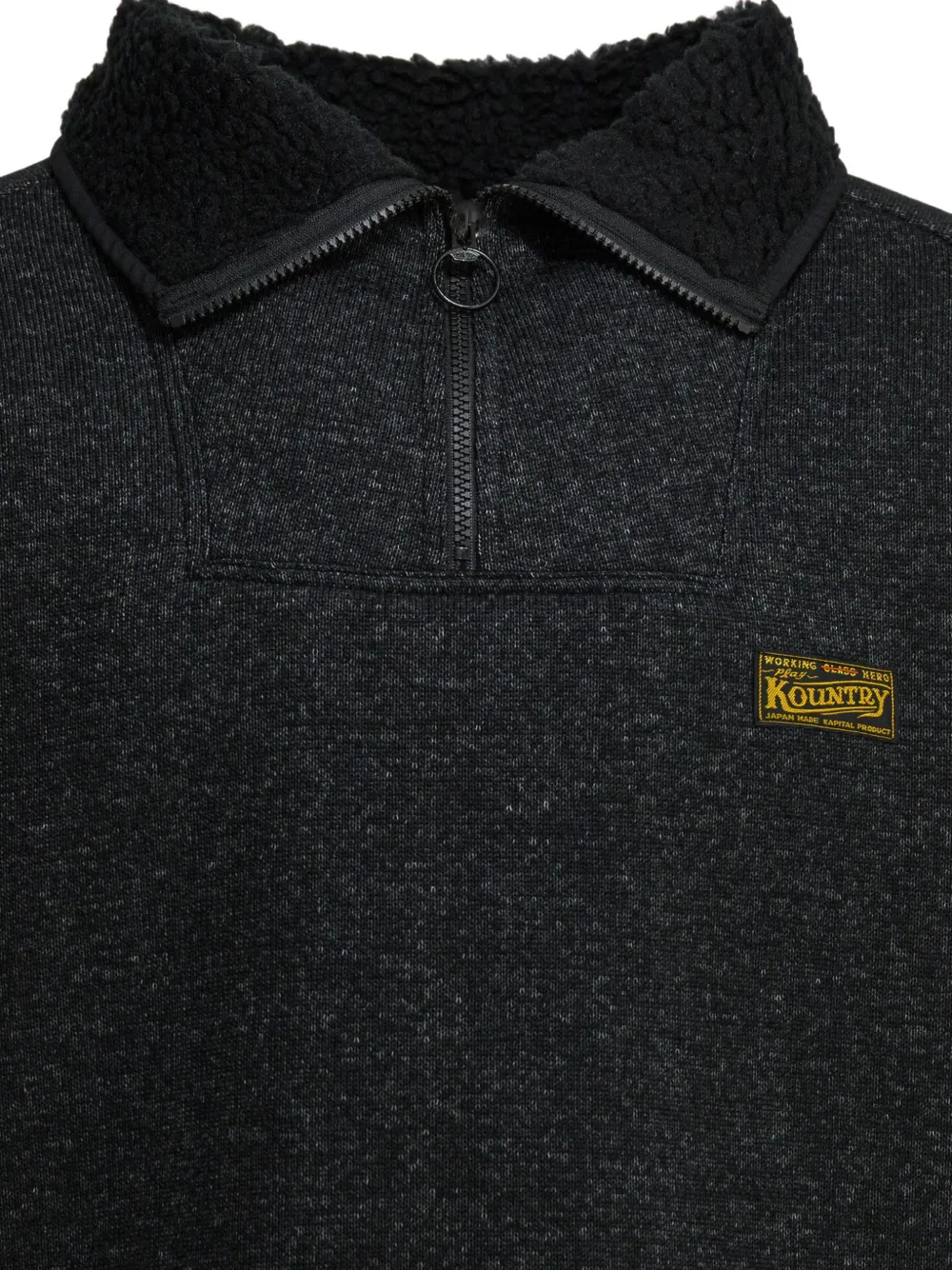  Kapital Zip Fleece Sweatshirt - Grey 