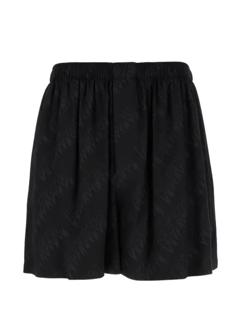 Balenciaga elasticated pattern bermuda shorts