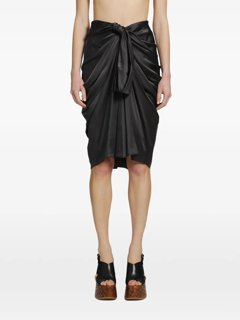 Chloé knot skirt - Grau