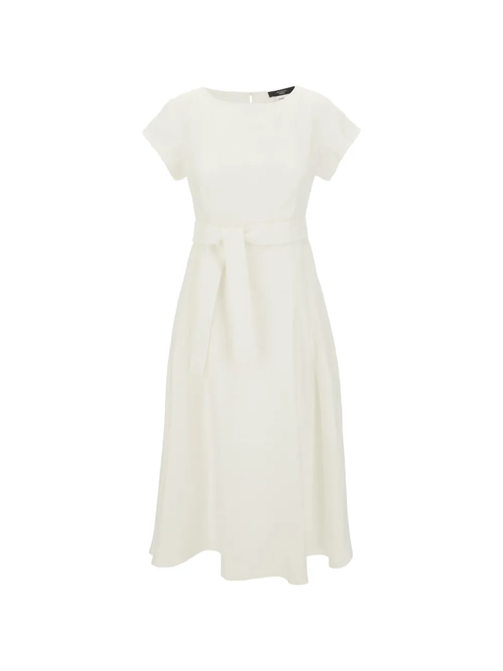 Weekend Max Mara linen short-sleeve midi dress - Bianco