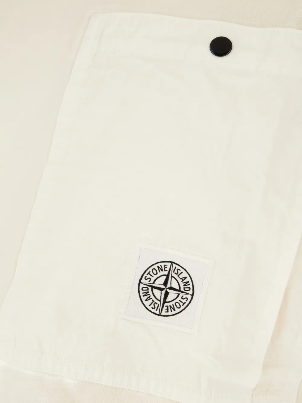 Stone Island T-shirt met logopatch Beige