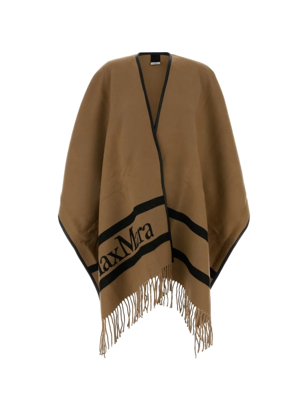 Max Mara Fringe Stripes Scarf In Brown