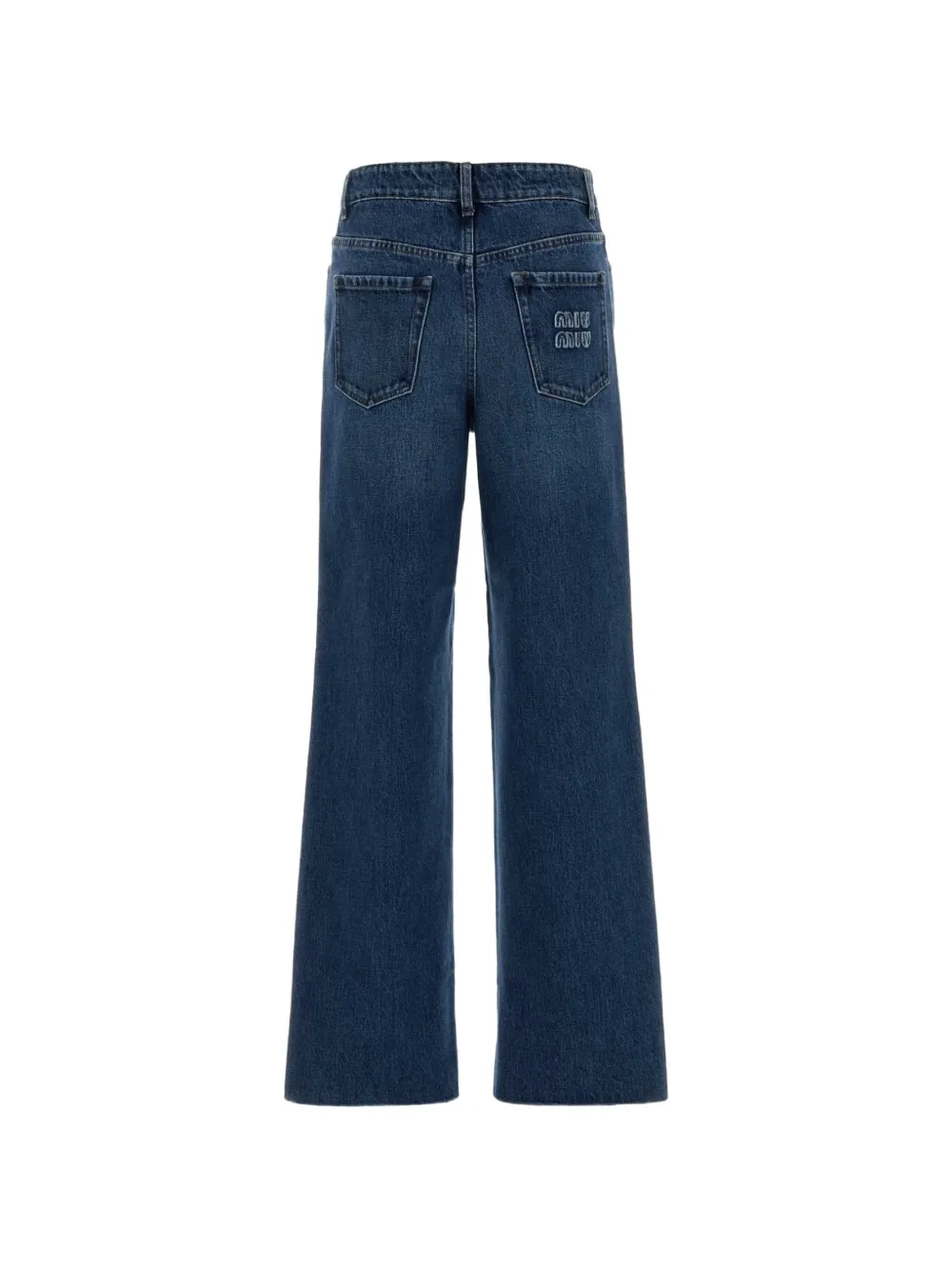  Miu Miu Logo-detail Jeans - Blue 