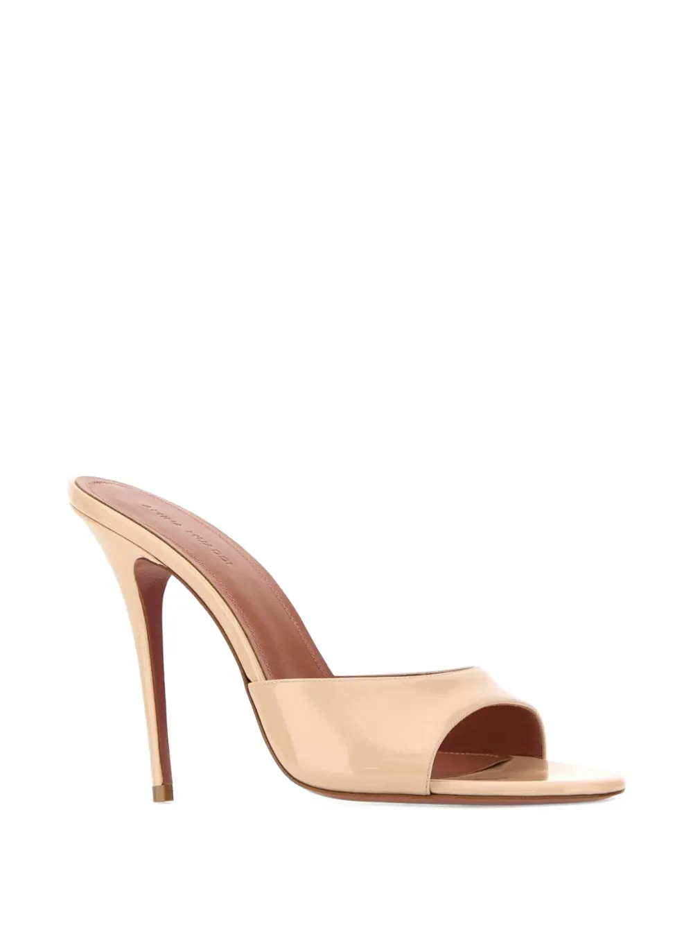 Amina Muaddi Elodie heeled sandals Beige