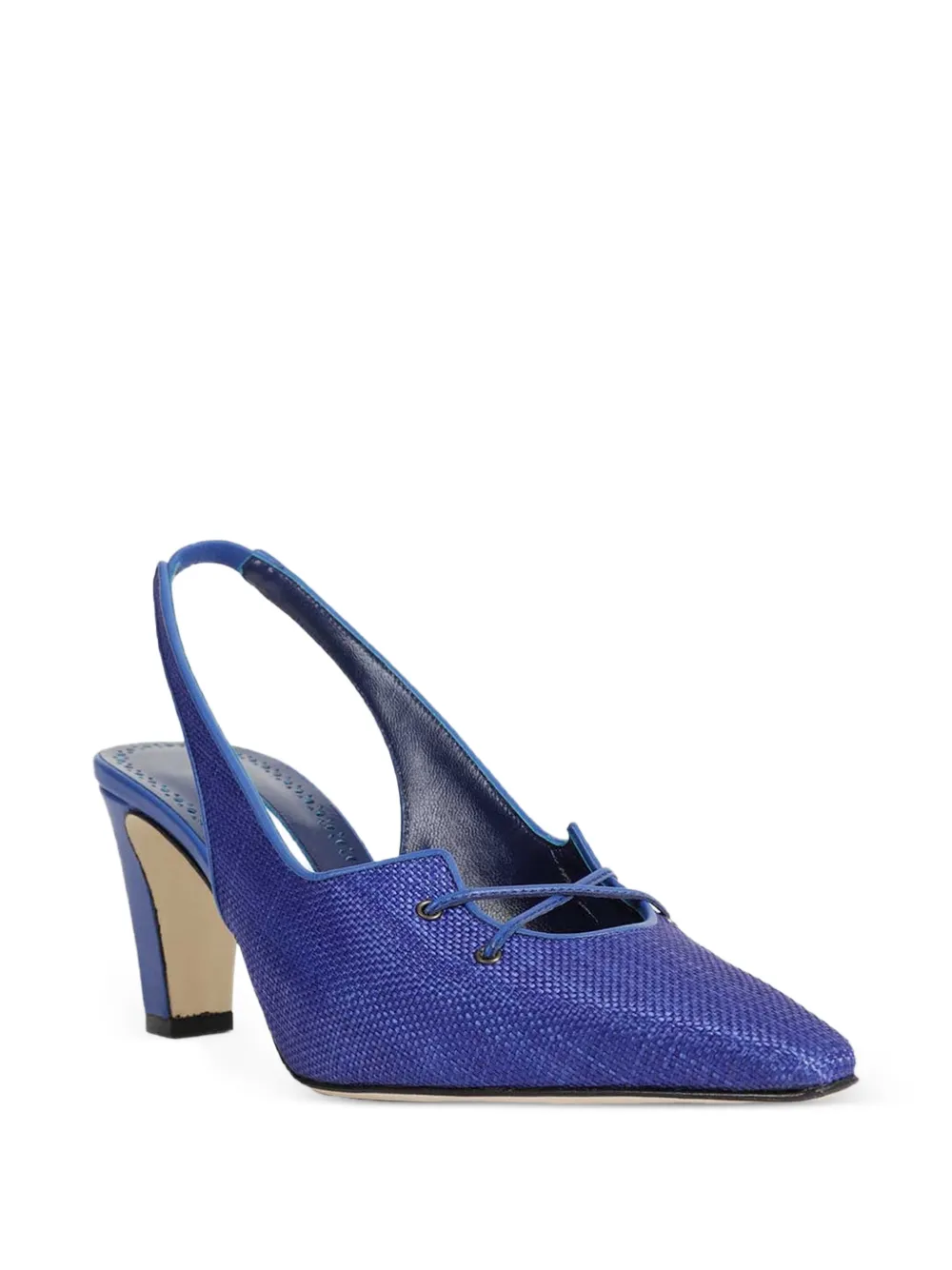 Manolo Blahnik Montbalo slingback pointed-toe pumps - Blu