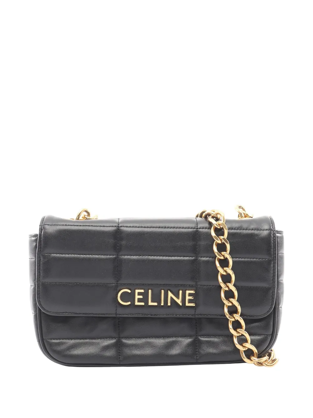 Celine Pre-Owned 2010-2026 Matelasse Goatskin Monochrome Chain shoulder bag - Black