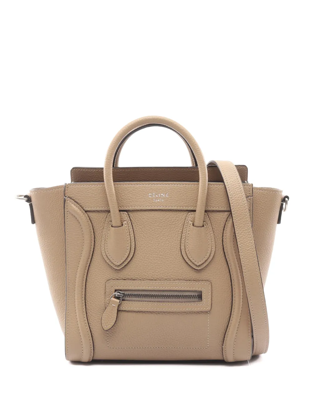 Celine Pre-Owned 2010-2026 Nano Leather Luggage Tote satchel - Brown