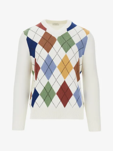Ballantyne argyle-pattern V-neck sweater