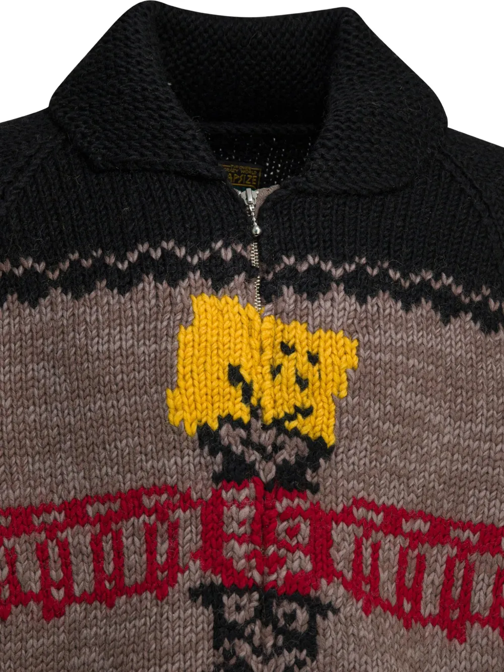 Kapital Patterned Zip-up Cardigan - Brown 