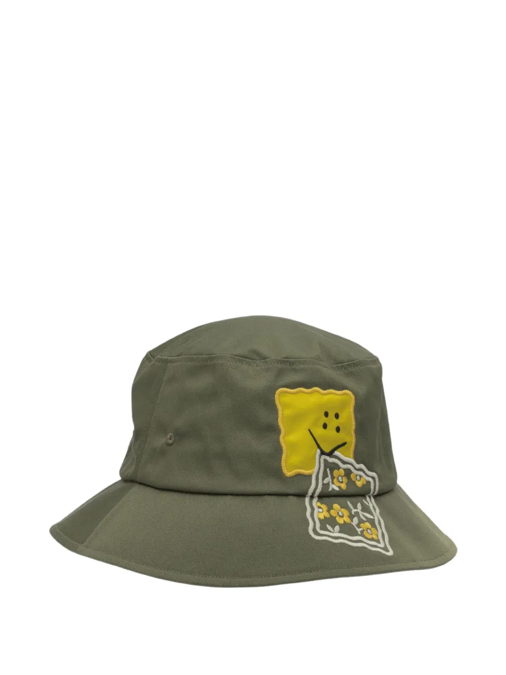 KAPITAL flower-embroidered hat - Verde