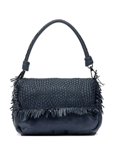 Reptile's House Anfora woven fringed leather shoulder bag