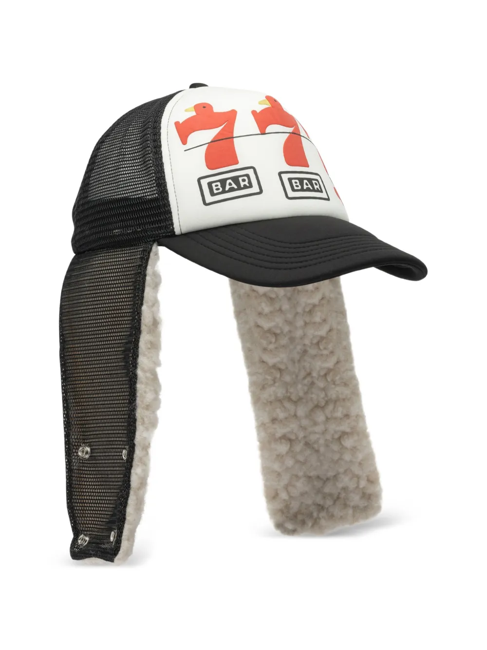  Kapital Graphic Earflap Hat - Black 
