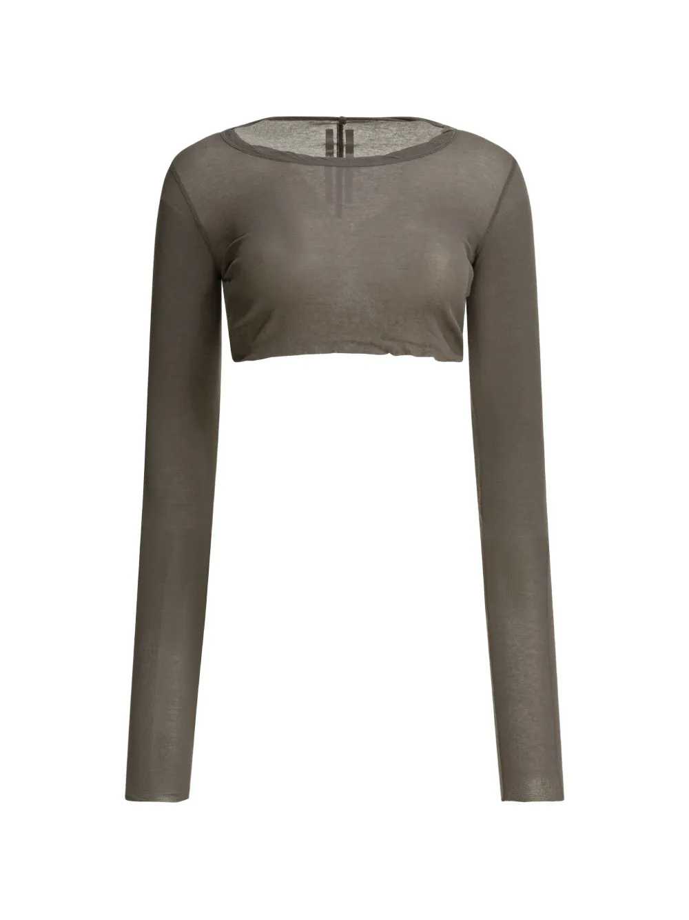 Rick Owens long-sleeved crop top - Verde