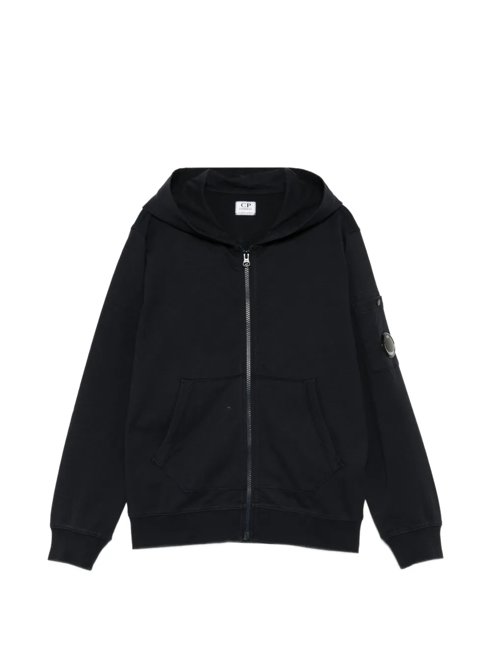 C.P. Company Kids logo-lens hoodie - Blu
