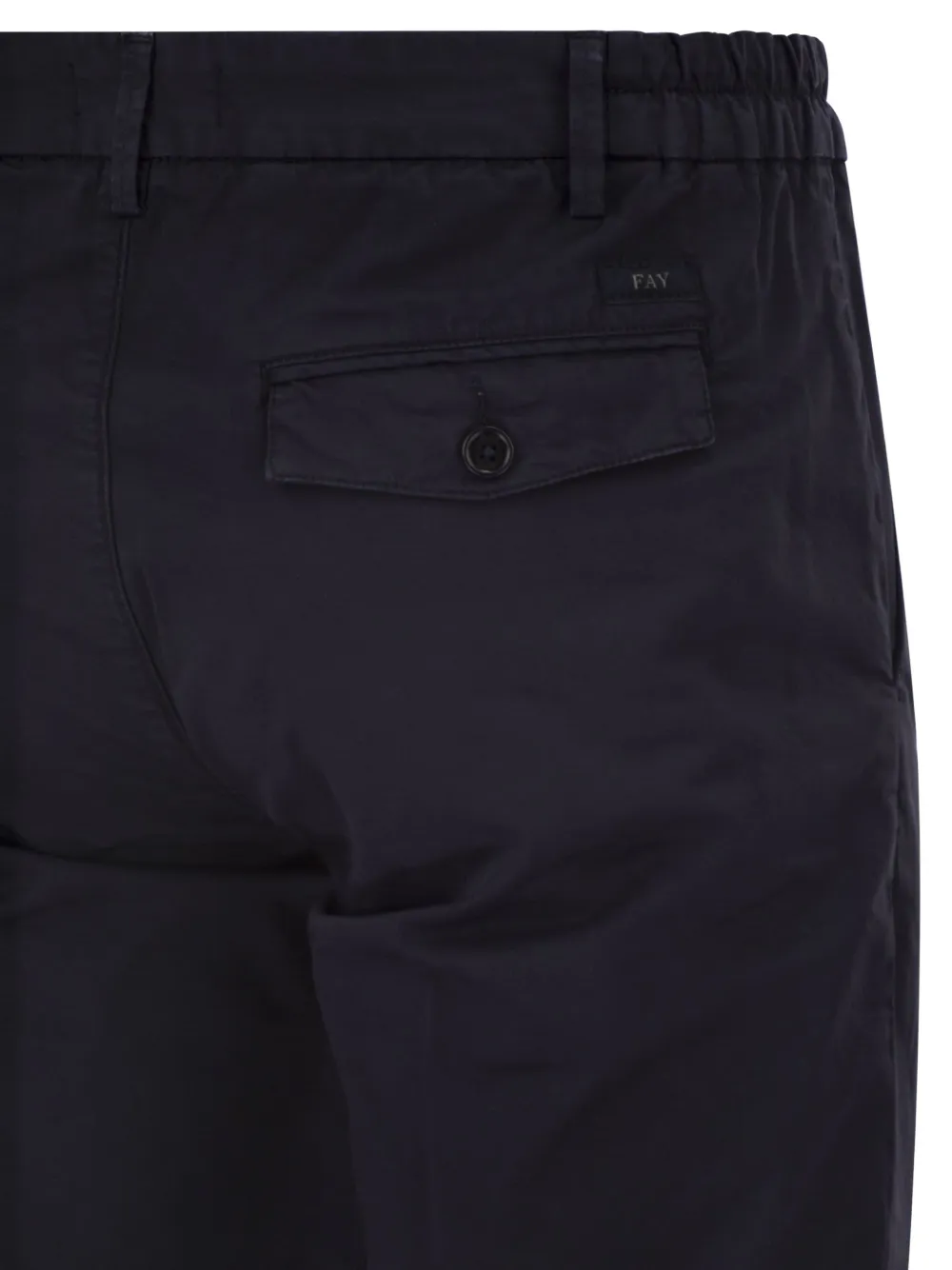 Fay Geplooide broek met omgeslagen pijpen Blauw