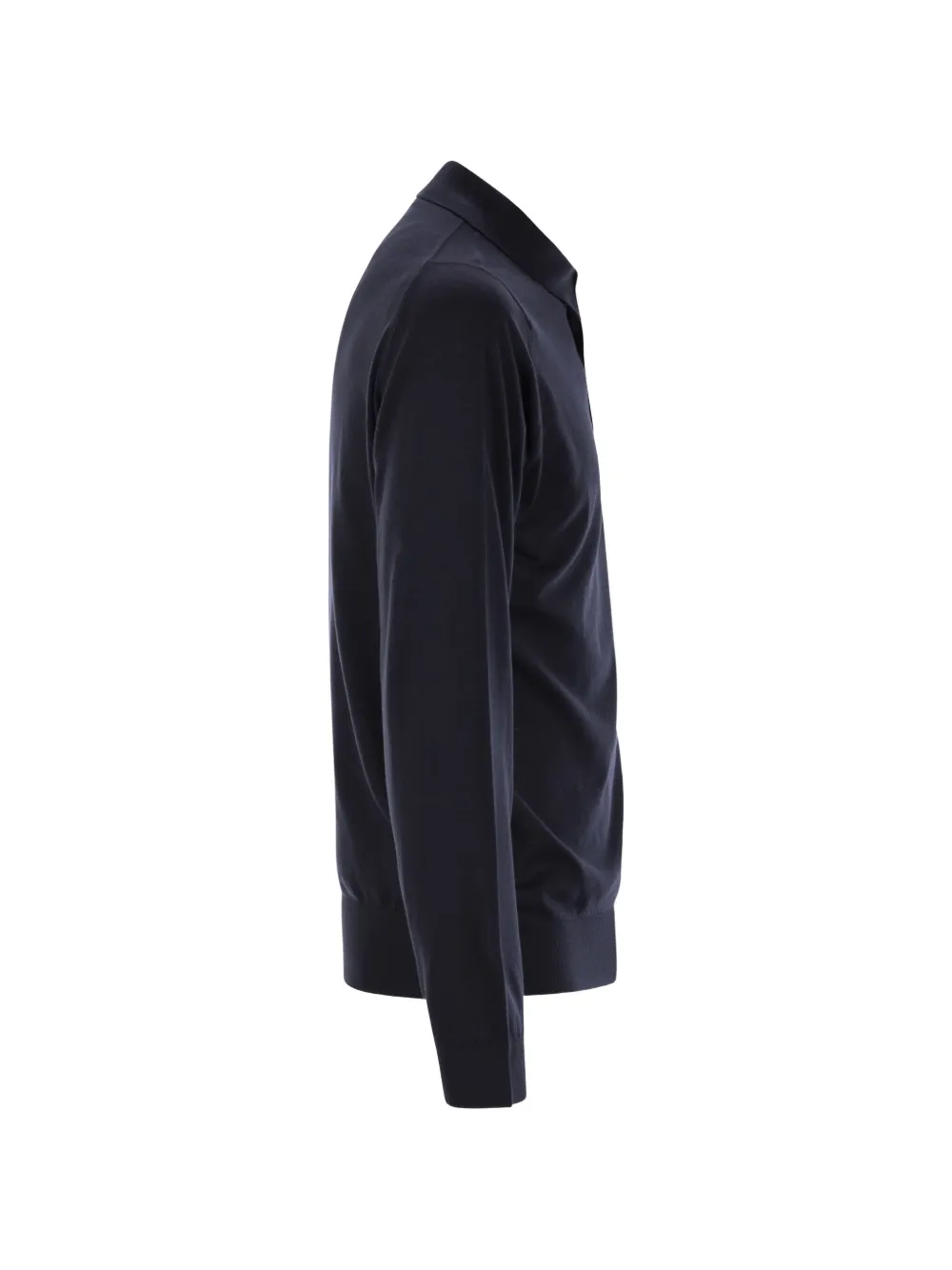 John Smedley Bradwell poloshirt met lange mouwen Blauw