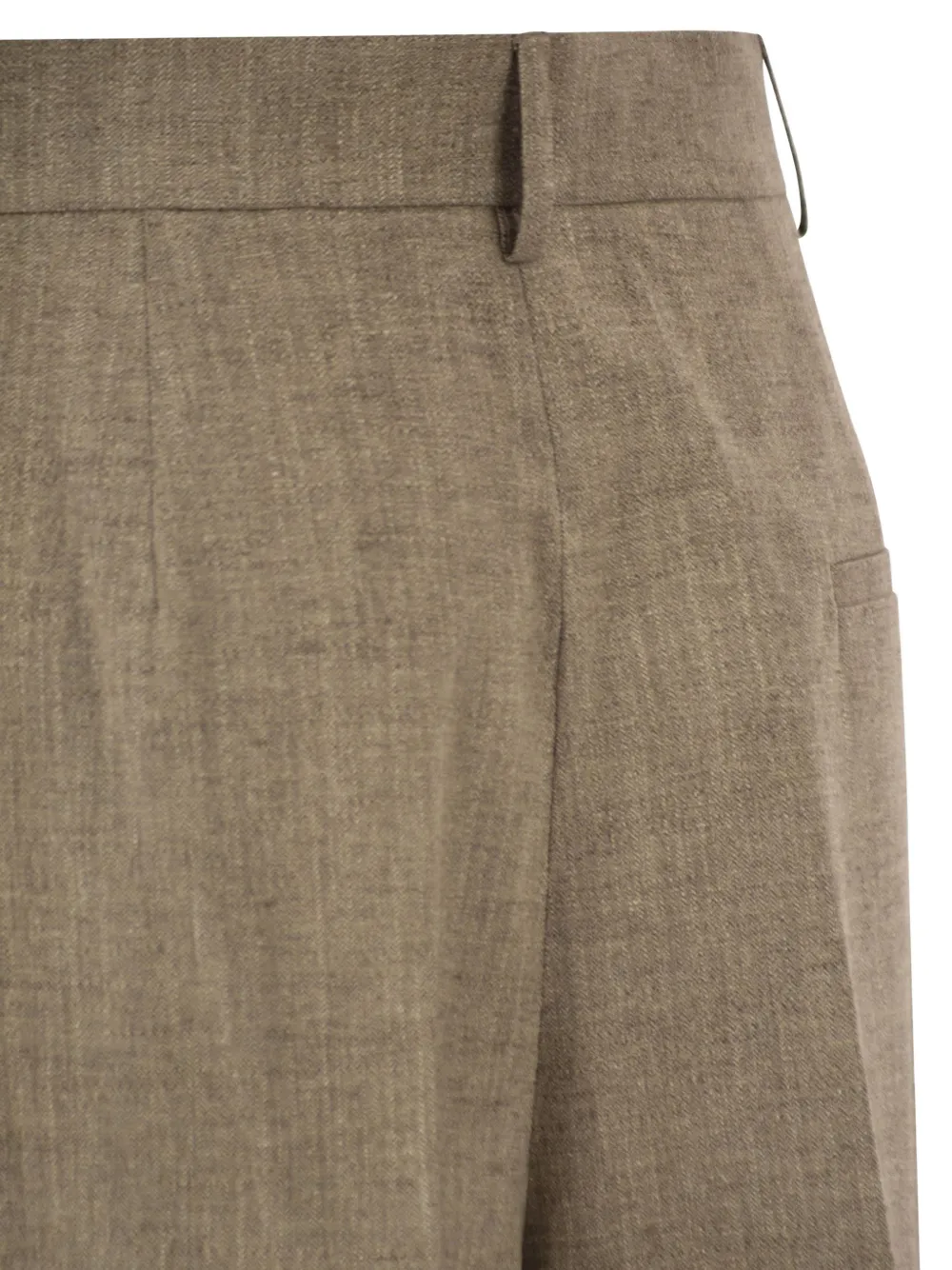 Fay Regular-fit plooibroek Beige