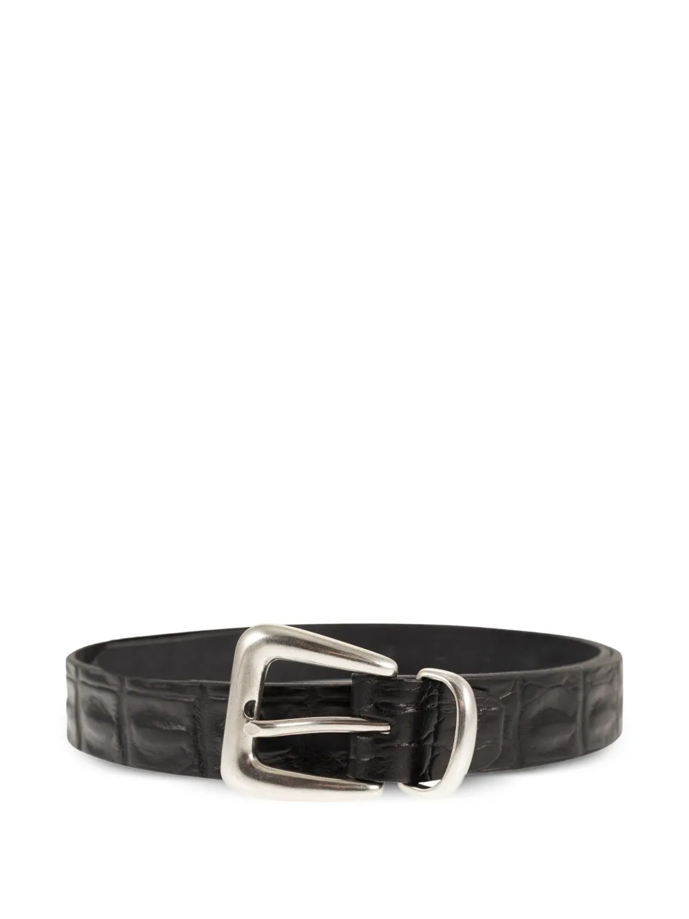 ALBERTO LUTI crocodile-effect buckle belt - Nero