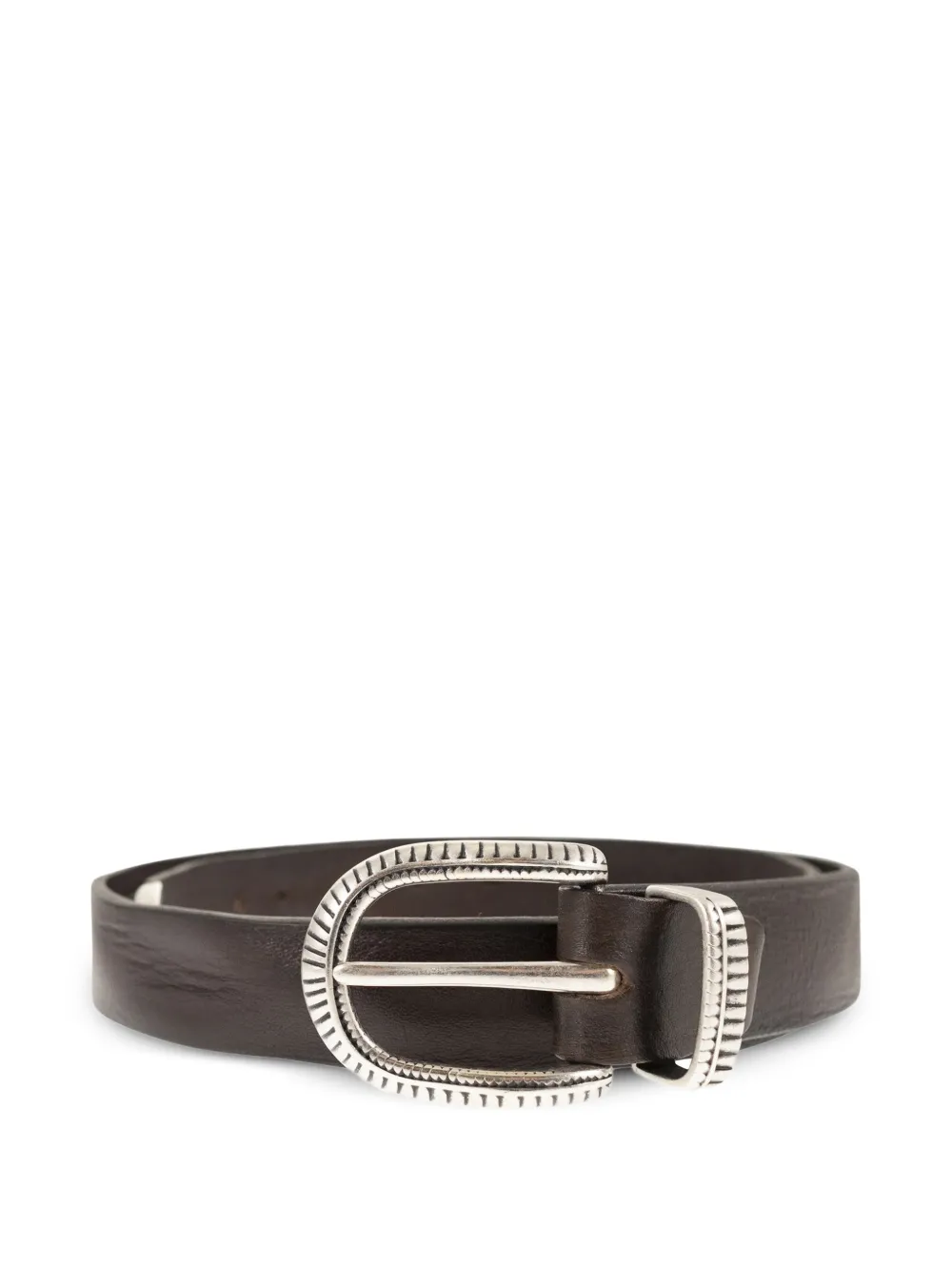 ALBERTO LUTI leather buckle belt - Marrone