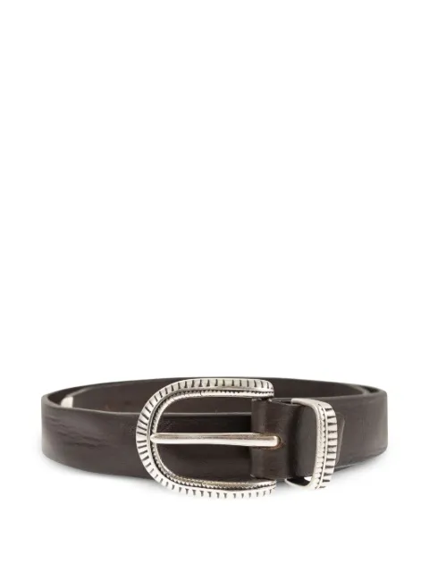 ALBERTO LUTI leather buckle belt
