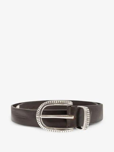 ALBERTO LUTI leather buckle belt