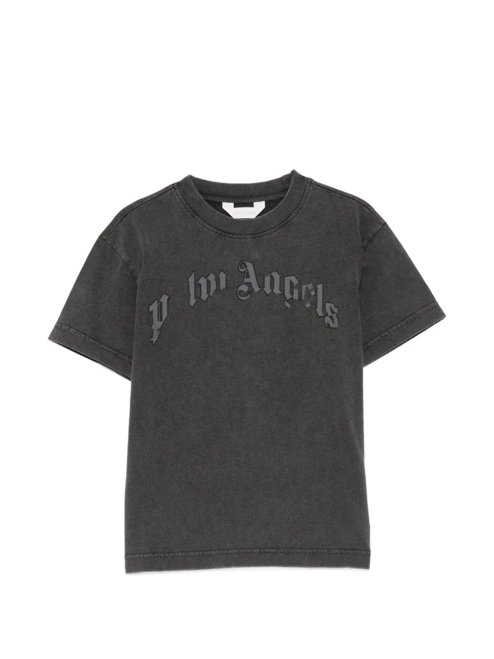 Palm Angels Kids logo-print T-shirt - Grigio