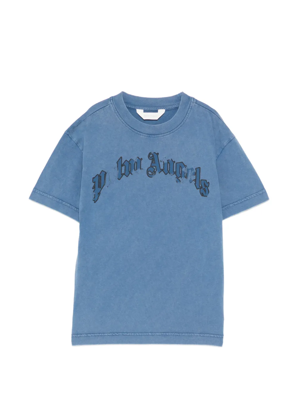 Palm Angels Kids logo-print T-shirt - Blu
