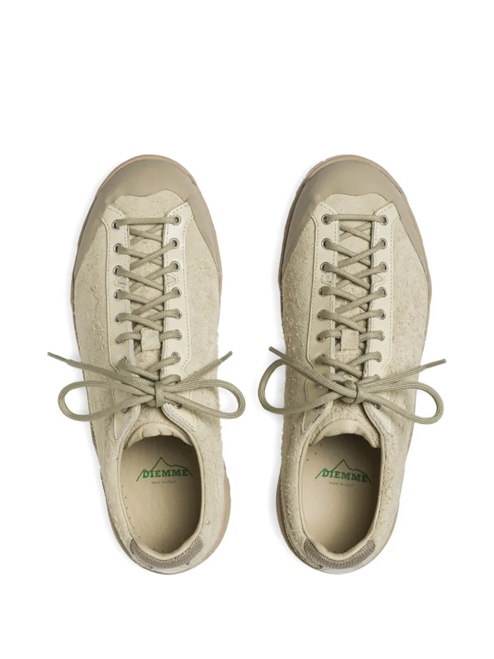 Diemme Movida round-toe suede sneakers Beige