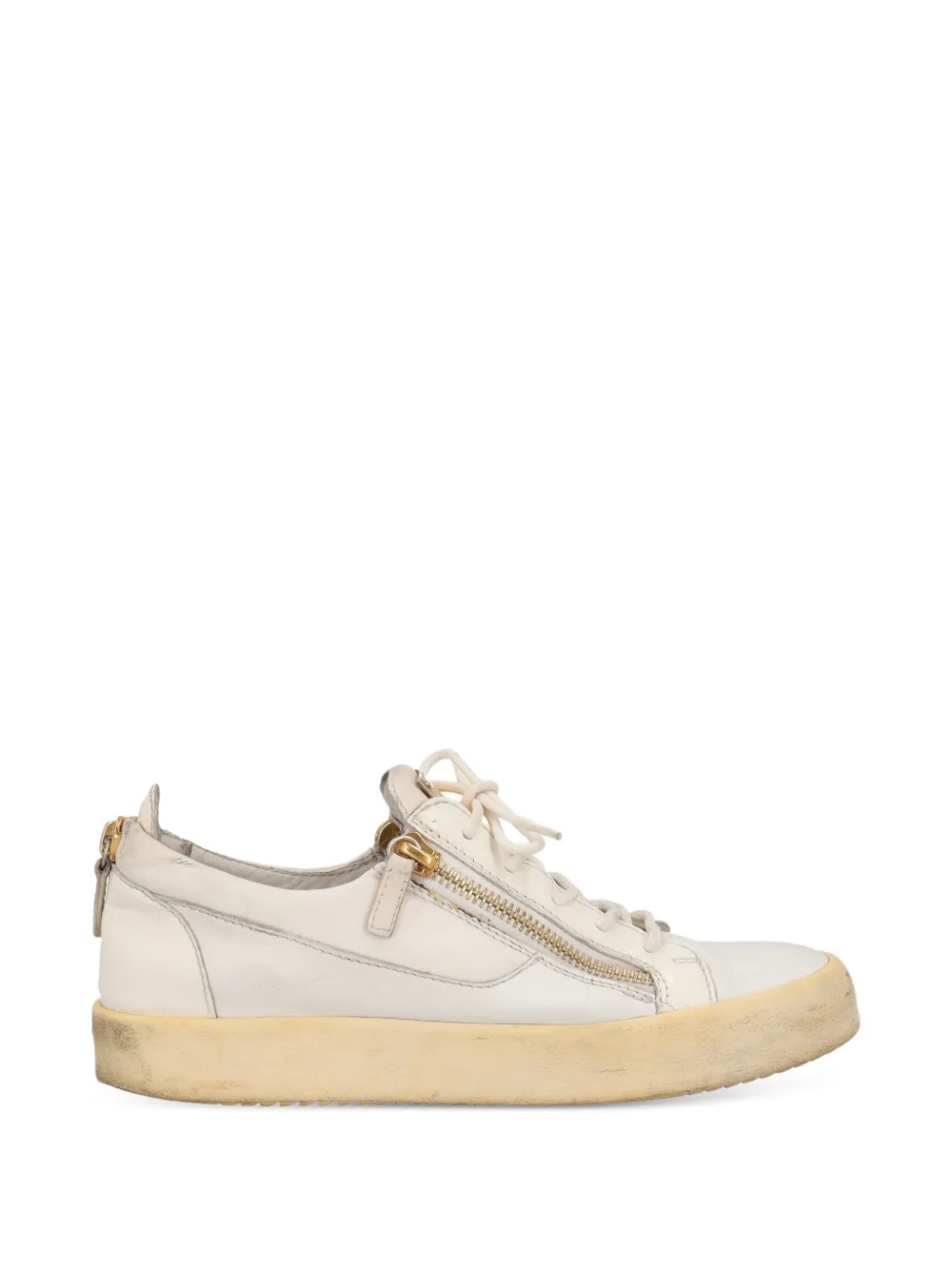 Giuseppe Zanotti Vintage leather sneakers - Weiß